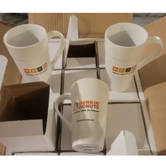 Vintage Dunkin Donuts Tall Mug 16 oz. 2012 Ceramic case of 12 - Picture 2 of 6